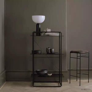 Lampa stołowa Kizu minimalistyczna z geometrycznym kloszem