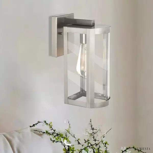 Lampka ścienna zewnętrzna stal nierdzewna klasyczny styl