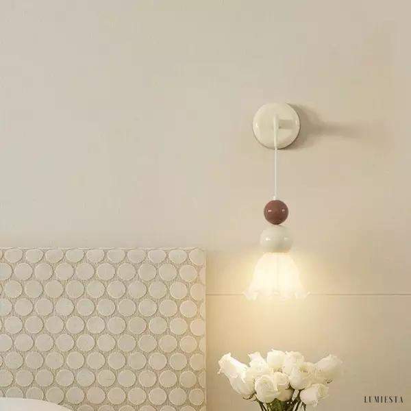 Lampa ścienna w stylu francuskim kula lodowa kolorowa