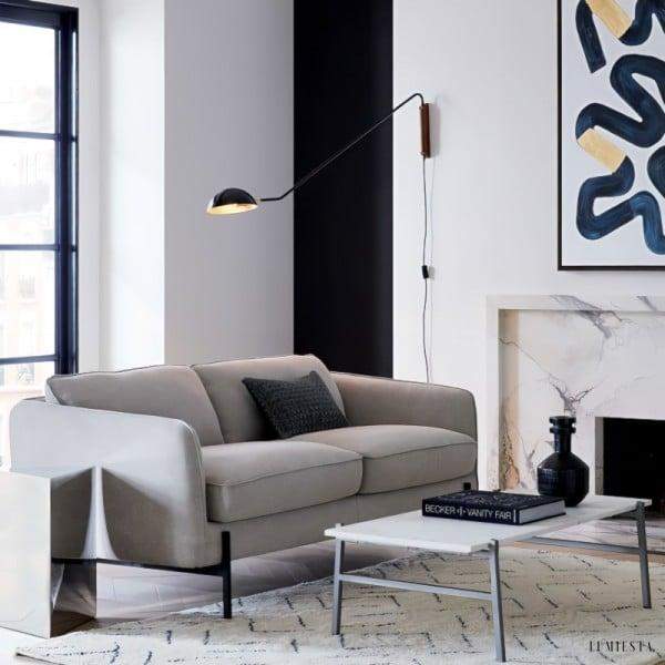 Lampa ścienna Swing Dome w nowoczesnym stylu minimalistycznym