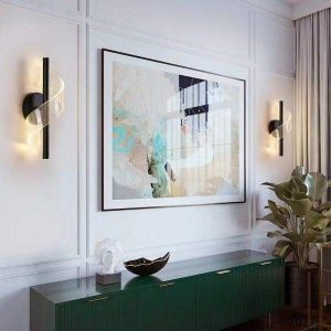 Nowoczesna lampka ścienna LED Spiral z luksusowymi krzywymi