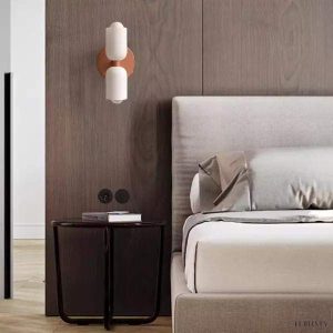 Lampy ścienne Nordyckie szklane dwugłowe w stylu minimalistycznym