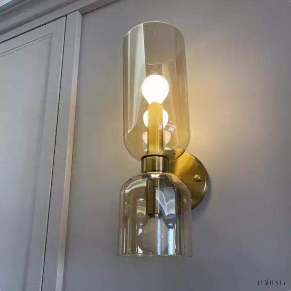 Lampa ścienna Edie i Betty w stylu nowoczesnym z szkła opalowego