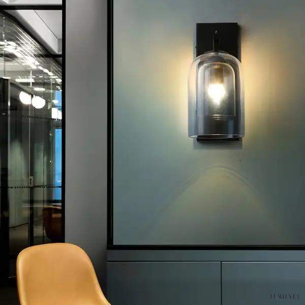 Lampa ścienna szklana Lumi elegancka minimalistyczna 35 cm