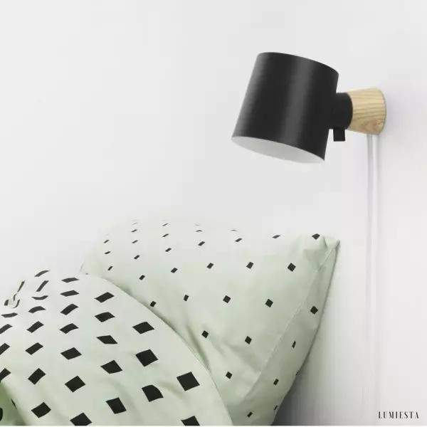Lampka ścienna Normann Copenhagen Rise minimalistyczna biała