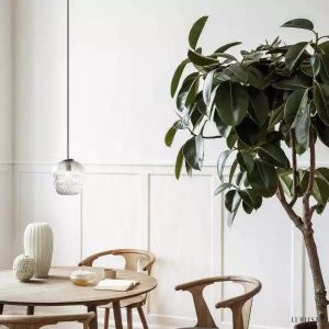 Lampa wisząca Loop dmuchana szkło w stylu antycznym