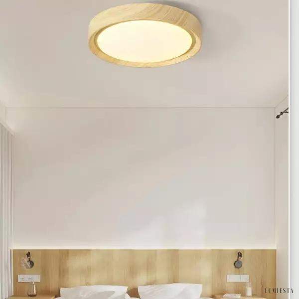 Vintage Okrągła Lampa LED sufitowa w stylu skandynawskim