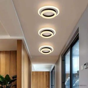 Nowoczesna lampa sufitowa LED płaskokształtna w czerni