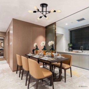 Nordycka lampa sufitowa Sputnik 6-ramienna