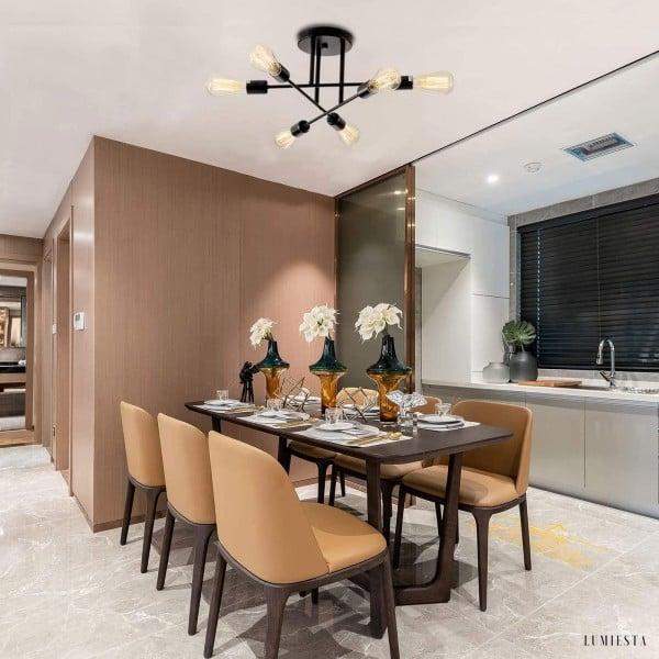 Nordycka lampa sufitowa Sputnik 6-ramienna