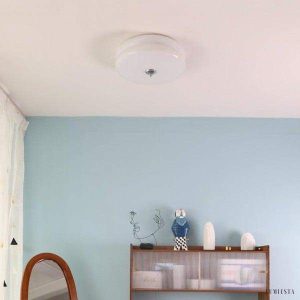 Lampa sufitowa w stylu Art Deco, biały/kremowy, platfon Ø32/40cm