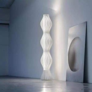 Nowoczesna lampa podłogowa z falistym wzorem LED 173 cm