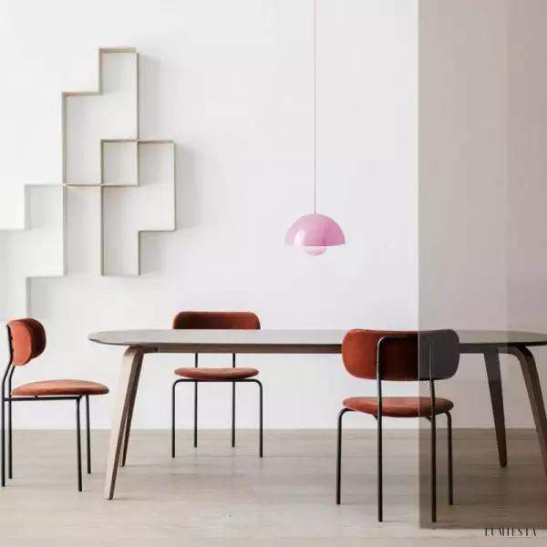 Lampa wisząca Kwiatowa w kształcie półkuli w różnych kolorach