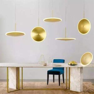 Lampa Wisząca Chrona Dish Mosiężna Design 20 30 40 cm