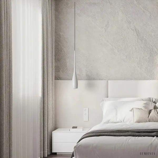 Lampa wisząca Whelan w kształcie kropli nowoczesny styl