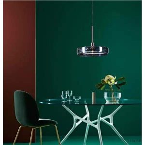 Ciemnoniebieska szklana lampa wisząca nowoczesny design