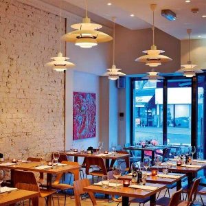 Skandynawska metalowa lampa wisząca wielowarstwowa