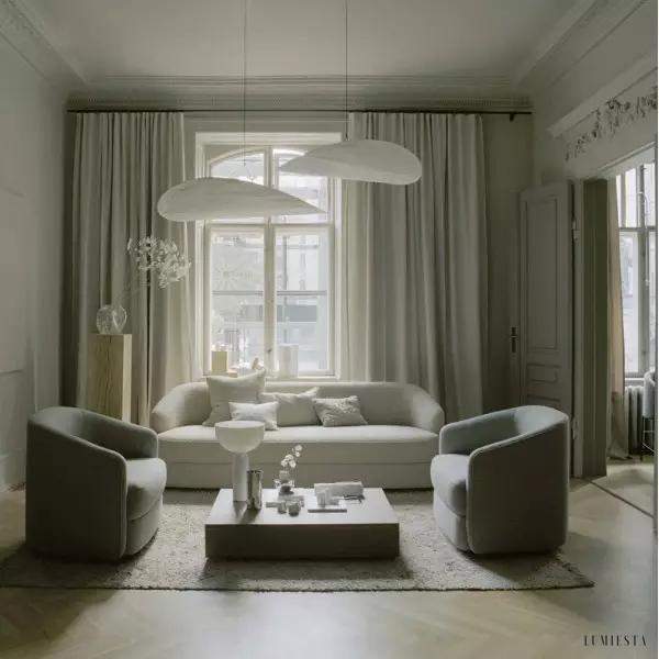 Lampa Wisząca Cloudy w Kształcie Chmury z Ekologicznych Materiałów