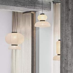 Lampa wisząca Riisi z papieru ryżowego w stylu modern
