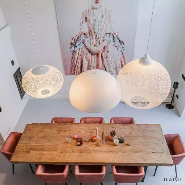 Lampa Wisząca Mesh Minimalistyczny Żyrandol w Kształcie Bańki