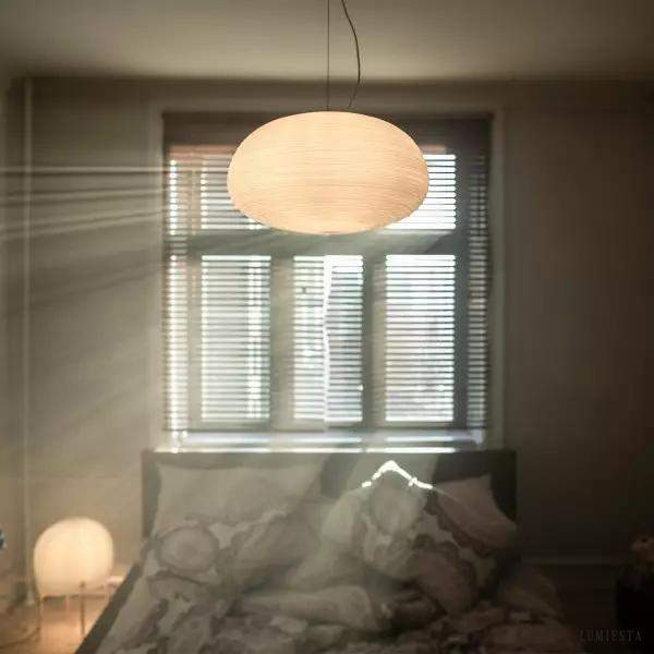 Lampa Wisząca z Dmuchanego Szkła w Kształcie Okrągłym