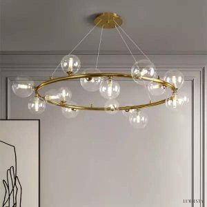 Lampa wisząca Mori w stylu skandynawskim z metalowymi kulkami