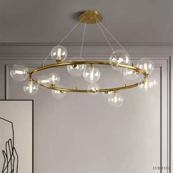 Lampa wisząca Mori w stylu skandynawskim z metalowymi kulkami