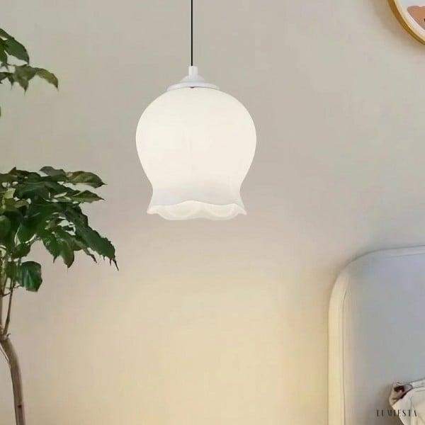 Szklana Lampa Wisząca Flower Bud w Kształcie Kwiatu