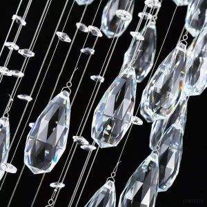 Luksusowa lampa wisząca kryształowa w stylu rotacyjnym