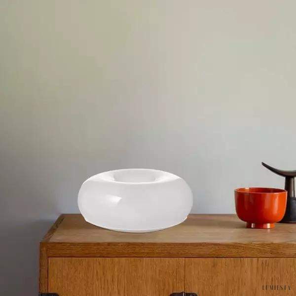 Nowoczesna okrągła lampa stołowa LED z dotykowym włącznikiem