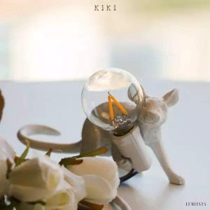 Lampka biurkowa myszka w stylu nowoczesnym z delikatnym światłem