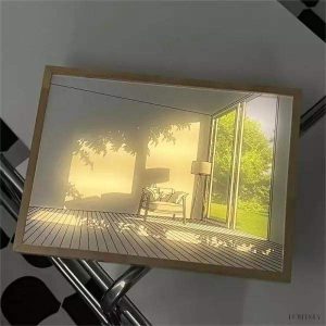 Lampka dekoracyjna z kreatywnym malowaniem styl minimalistyczny