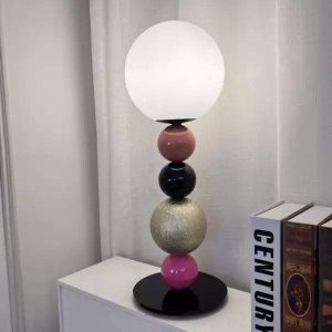 Kolorowa Lampa Stolikowa z Okrągłych Kulek 58 cm