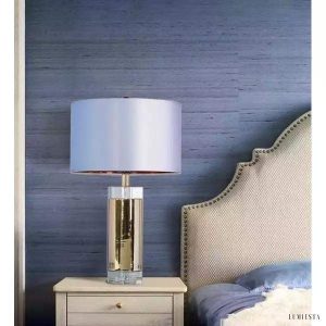 Lampa stołowa Parker w stylu nowoczesnym z białym kloszem