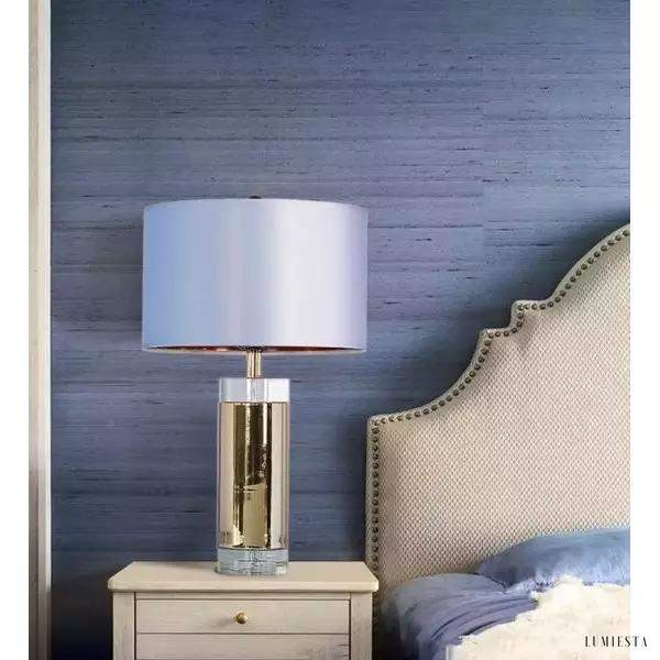 Lampa stołowa Parker w stylu nowoczesnym z białym kloszem