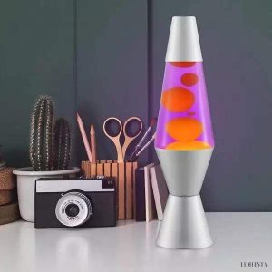 Lampa lawowa klasyczna z metalowym wykończeniem niebieska