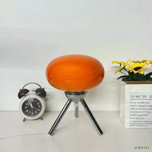 Lampa stołowa Bauhaus Lollipop szklana na trójnogu