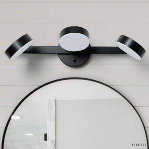 Nowoczesna lampa ścienna z regulowanymi okrągłymi kloszami