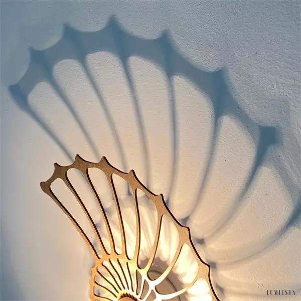 Lampka ścienna LED Nautilus w stylu nowoczesnym 50 cm