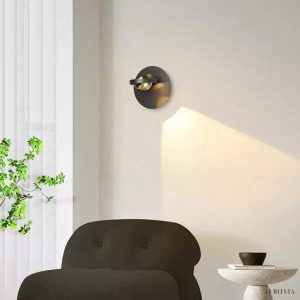 Nowoczesna rotacyjna lampa LED naścienna do sypialni