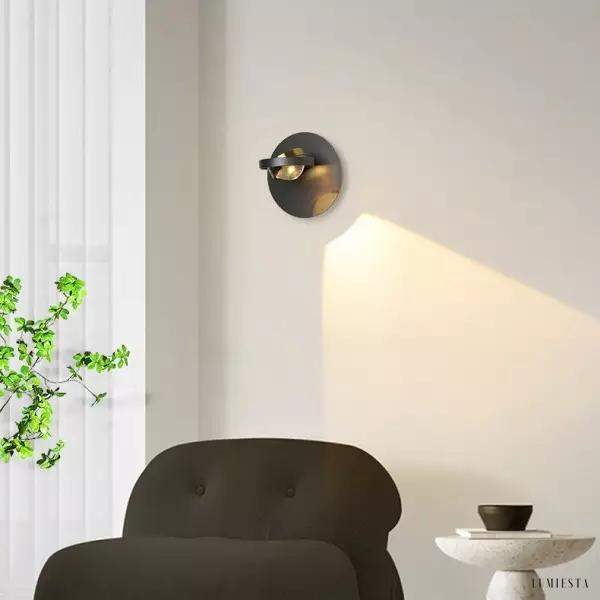 Nowoczesna rotacyjna lampa LED naścienna do sypialni