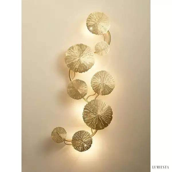 Lampa ścienna LED w kształcie liścia lotosu w stylu vintage