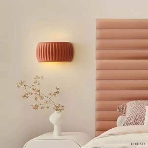 Lampy ścienna ribbed w stylu nordyckim w trzech kolorach