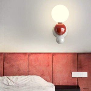 Lampa Ścienna Globe Bubble kinkiet metalowy ściemniany wielokolorowy styl skandynawski