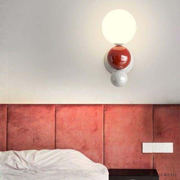 Lampa Ścienna Globe Bubble kinkiet metalowy ściemniany wielokolorowy styl skandynawski
