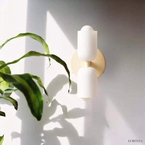 Lampy ścienne Nordyckie szklane dwugłowe w stylu minimalistycznym