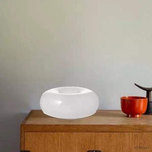 Nowoczesna okrągła lampa stołowa z LED dotykowym w stylu Bauhaus