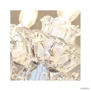 Lampa ścienna kryształowa kinkiet w kształcie świecznika