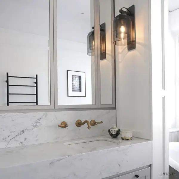 Lampa ścienna szklana Lumi elegancka minimalistyczna 35 cm