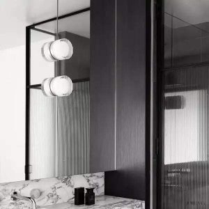 Nowoczesna lampa ścienna sufitowa Crisp z falistym wzorem